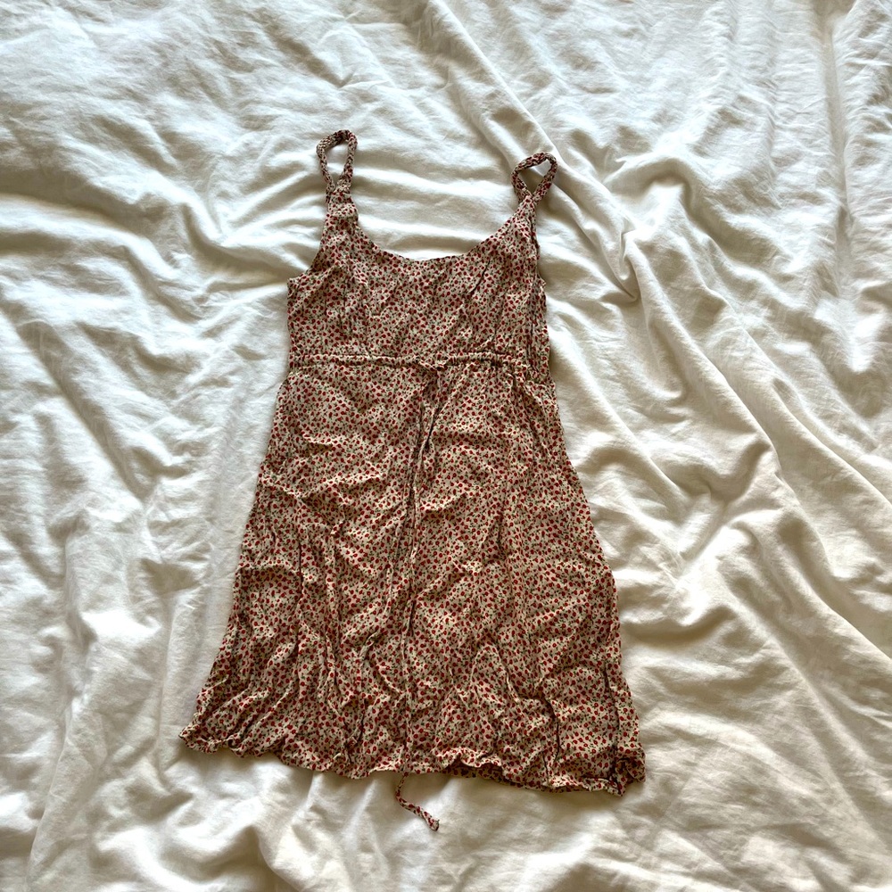 Brandy Melville Ellen Mini Dress Yellow Red Floral